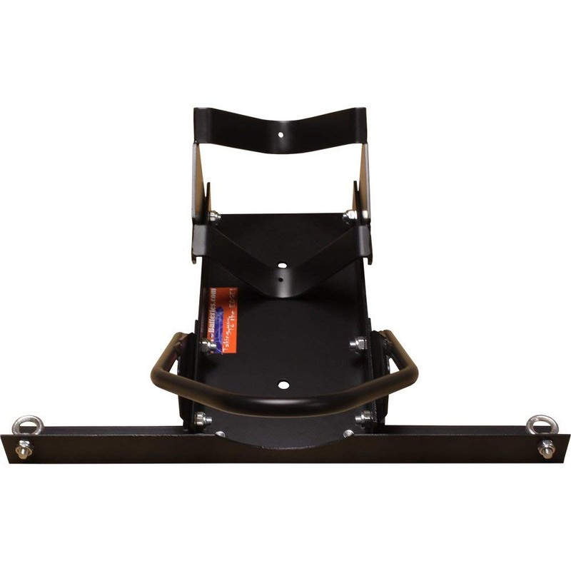 MotoBrackets Heavy-Duty Steel Black Motorcycle Front Wheel Chock