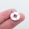 Sterling Silver Compass Necklace for Women, Cut-Out Compass Necklace, Wife