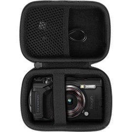 Aenllosi - Funda de transporte rígida compatible con OLYMPUS Tough TG-6/OM System Tough TG-7 (solo funda, negro)