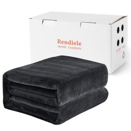 Rendiele Super Soft Throw Blanket for Sofa Couch Bed, 280GSM Lightweight Plush Warm Flannel Fleece Throw Single, Washable Fluffy Cozy Blankets for All Season 125 x 150 cm, Teal