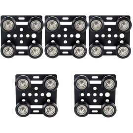 iplusmile Pack of 5 European Standard Gantry Panel Accessories for 3D Printer Wheel Plate for European Aluminium Profile Gantry Plate Pulley 3D Printer Pulley V Slot Plate