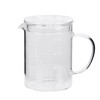 Glass Liquid Measuring Cup with Handle Lid, 350ml V-Shaped Spout