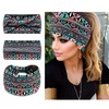Diadema cruzada con estampado bohemio para mujer, banda elástica para
