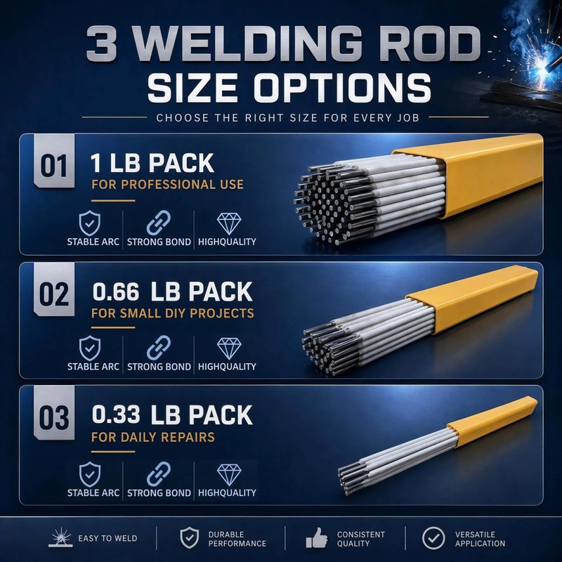 E4043 Aluminum Welding Rods 1/8"x14", 0.33LB Stick Electrodes for Aluminum