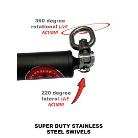 HOG LEGS 48" Slim Grip 1-1/4" Dual Cable Bar, Dual Hook Straight Bar for Cable Machine, Functional Trainer Straight Bar for Presses, Squats & Rows Gym Cable Attachments Extreme!