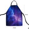 afidomu Galaxy Apron for Women Men, Starry Sky Blue Purple