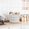 EKNITEY Rotating Utensil Caddy Holder - Higher Raised Cutlery Caddy