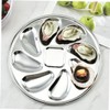 Ciieeo 1 Set Stainless Steel Oyster Storage Plate with Opening