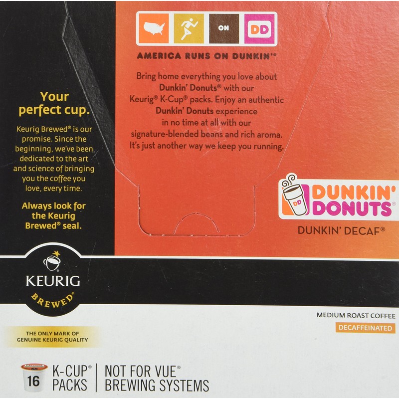 Dunkin Donuts Decaf Coffee K-Cups For Keurig K Cup Brewers