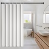 ZYKORT Tension Curtain Rod No Drilling 45-168 In, Black Outdoor