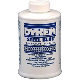 Dykem Layout Fluid Blue, 8 oz. Can and Brush in Cap. Machinist Dye for Metal ...
