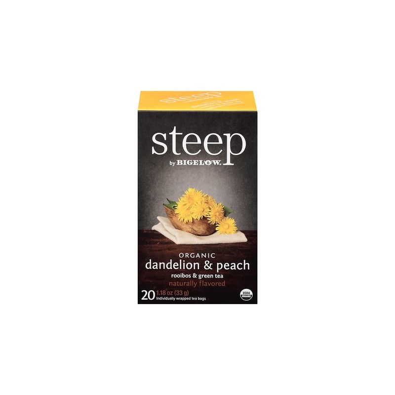 Bigelow 17715 Steep Tea, Dandelion & Peach, 1.18 Oz Tea