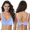 Curve Muse Women's Plus Size Unlined Underwire Lace Bra with