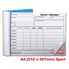 Cherry Carbonless NCR Weekly Timesheet Duplicate Book A4 50 Sets