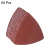 HARFINGTON 60pcs Triangular Hook & Loop Sandpapers 100 Grits 3-1/8"