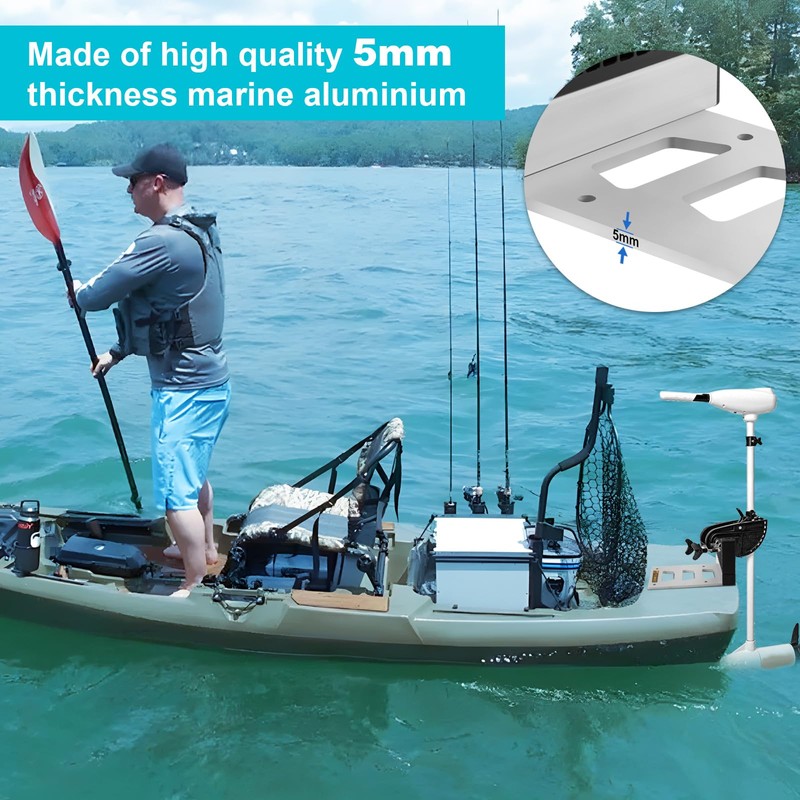 FEIMIRE Universal Transom Trolling Motor Mount for Kayaks, Universal Fit
