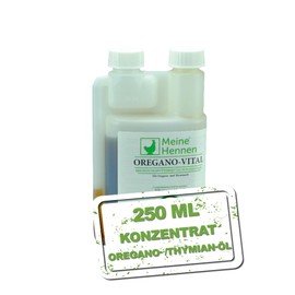 Meine Hennen Oregano Vital 250 ml, Oregano ÖL und Thymianöl Ergänzungsfuttermittel für Hühner, Tauben und Wachteln. Für Ihr Geflügel zur Unterstützung der Darmfunktion, sowie des Stoffwechsels