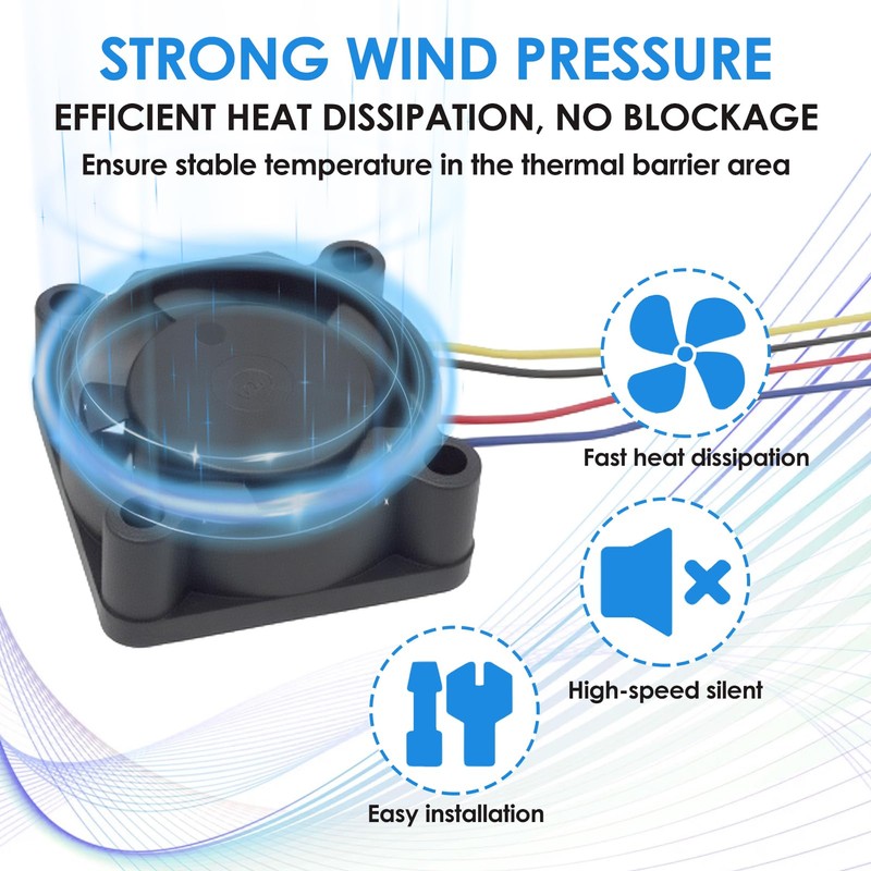 YENOVO 2 Pack Hotend Cooling Fans Compatible with Bambu Lab