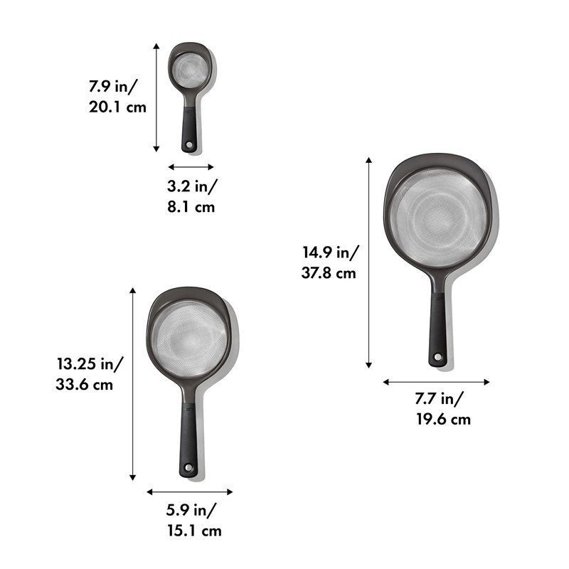 OXO Good Grips 3-Piece Strainer Set
