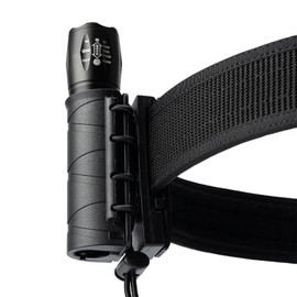 Woltechz Flashlight Holder for Duty Belt Tactical MOLLE Torch Holster with Quick Release, Rotatable Light Carry Case Pouch fit 1"-1.2" Diameter Flashlight for Police Leo Security Military