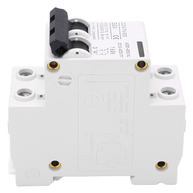 2P Miniature Circuit Breaker DIN Rail Mount Disconnect Switch for