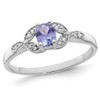 Gem And Harmony 1/3 Carat (ctw) Tanzanite Solitaire Ring in