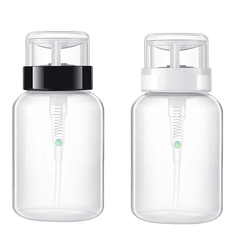 Leadigol 2PCS Nail Removal Bottle,200ml Nail Art Pump Dispenser Empty