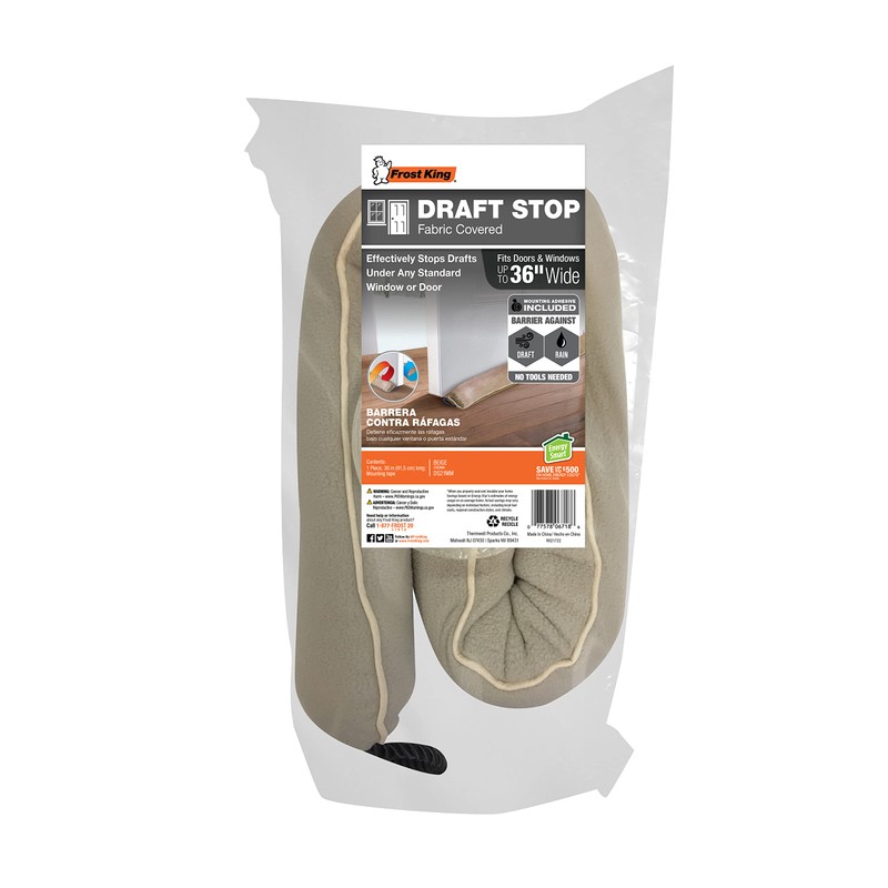 Frost King Fabric Draft Stop Window or Door Insulator, 36-inches