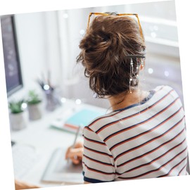 minkissy Hairpin Pins Ties French Pin Faux Hair Chopstick Hair Accessories Fake Bun Handmade Hairpin Slick Braids Balm Grip Finger Chopsticks Human Barrettes Barrette Stick Buns Bangs Alloy