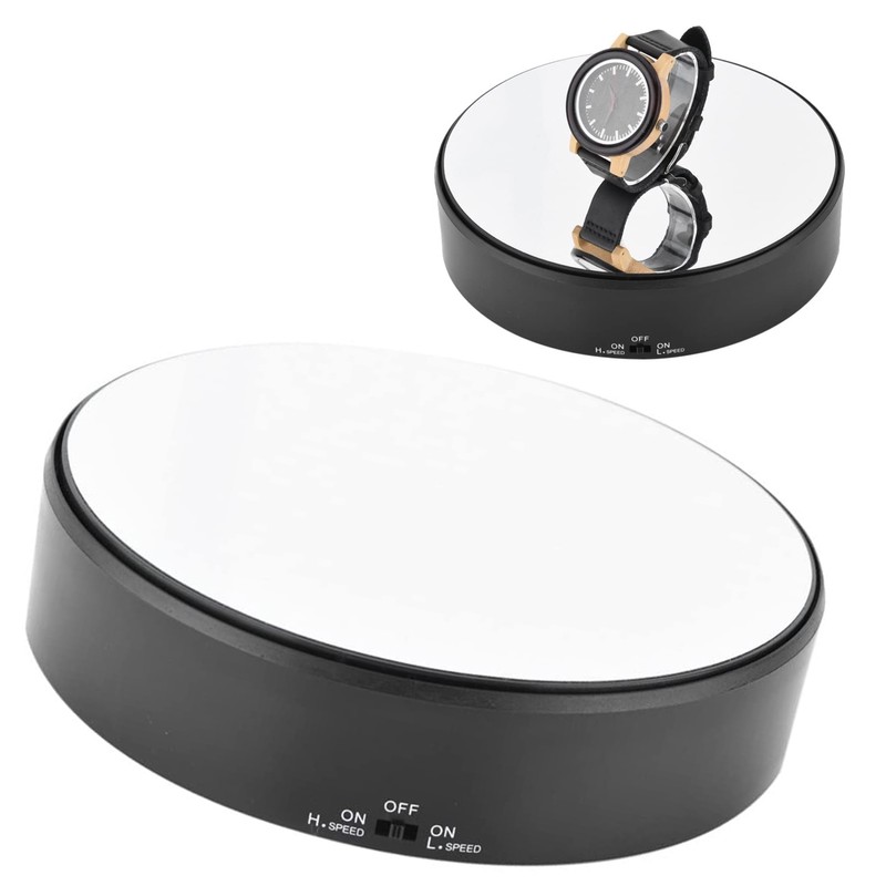Mirror Surface 360° Rotary Display Stand Adjustable Rotating Speed Turntable