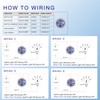 Zoyseay 19mm Push Button Start Switch 12V LED 5A 250V