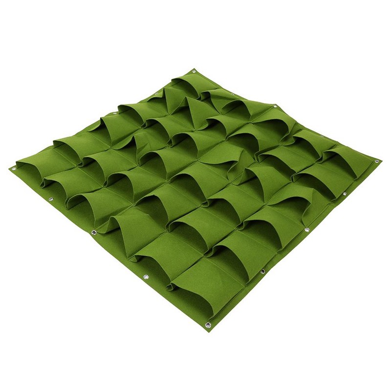 36 Pockets Hanging Garden Planting Bags Outdoor Wall Vertical Greening