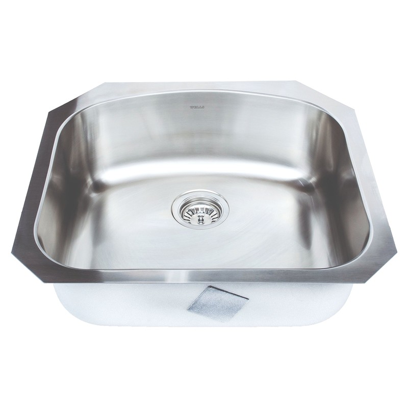 Wells Sinkware Stainless Steel Single Bowl Undermount Kitchen Sink 2421-8