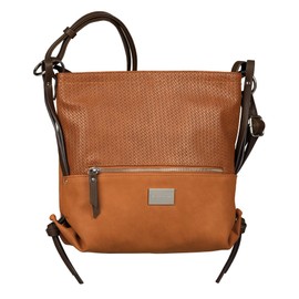 TOM TAILOR Women's Elin Crochet Shoulder Bag, Mixed cognac