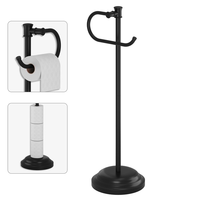 BESy Toilet Paper Holder Free Standing Bathroom Toilet Tissue Holder