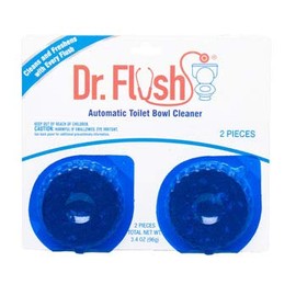 TOILET BOWL CLEANER BLUE TWIN PACK DR. FLUSH CARDED, Case Pack of 12