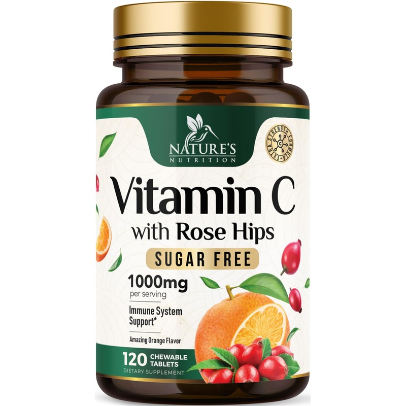 Vitamin C Chewable 1000mg - Extra Strength Antioxidants for Powerful