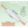 SIPARUI Marble Rolling Pin with Wooden Cradle Thick Handle Set