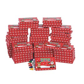 Fun Express Bulk 6-Color Holiday Crayons - Basic Supplies - 120 Pieces