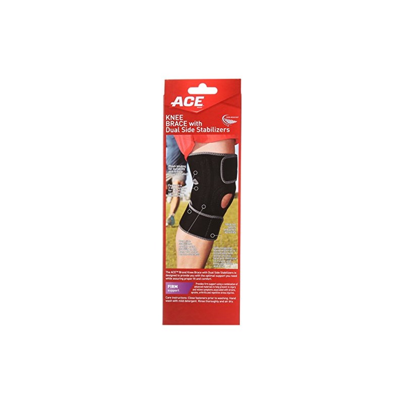 ACE Adjustable Knee Brace with Dual Side Stabilizers, Helps support