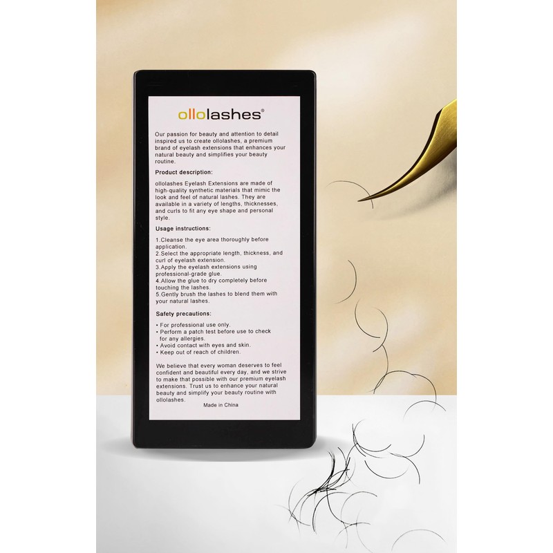 OLLOLASHES Bottom Lash Extension J Curl 0.15mm Mix5-7mm 5mm 6mm