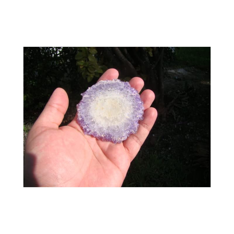 Ham8301 Amethyst slab round piece gemstone
