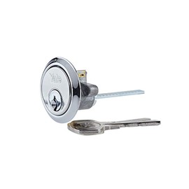 Yale P-X52KP-CH 38-57mm Door Replacement Wheel Rim Cylinder High Security 2 Keys Included P-Chrome 2 Keys