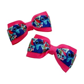 Superhero Hair Bow Set, Little Girl Bows, Pigtail Hair Bows, Toddler Hair Bows,