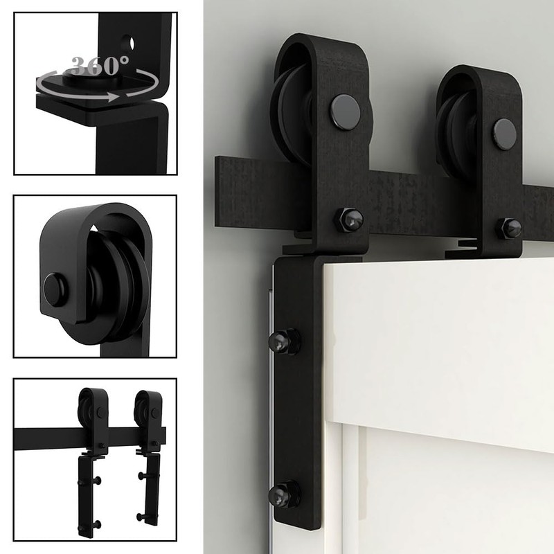 TSMST 52" Bi-Folding Sliding Barn Door Hardware Track Kit for