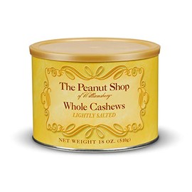 The Peanut Shop of Williamsburg Salted Cashews, 18 Ounce (81356)
