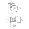 4X New 50mm Plastic Swivel Castor Wheel Black Furniture Caster