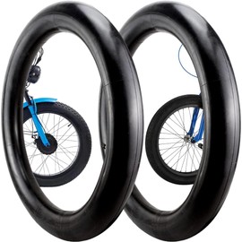 XFLYP Pack of 2 Fat Tyre Bike Tubes, 20 x 1.75/2.125AV32 mm Valve Cycle Inner Tubes, Self Sealing Puncture Resistant, Compatible with 20 x 1.75/2.125 Mountain Cycle Inner Tubes, Wear Resistant