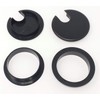 OHPROS Desk Grommet w/Cover for 2.5 Inch Hole. Black Plastic