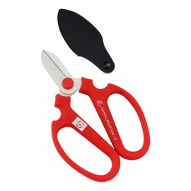 Japanese Floral Scissors - SAKAGEN Hand Creation, Professional Ultra Sharp Flower Shears for Floral Design, Ikebana & Gardening, Made in Japan, F-170 (Yellow)